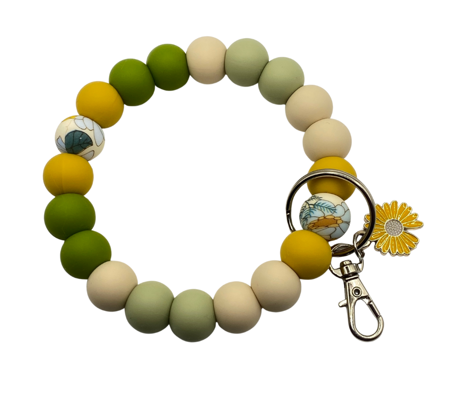 Boho Chic Floral Keychain