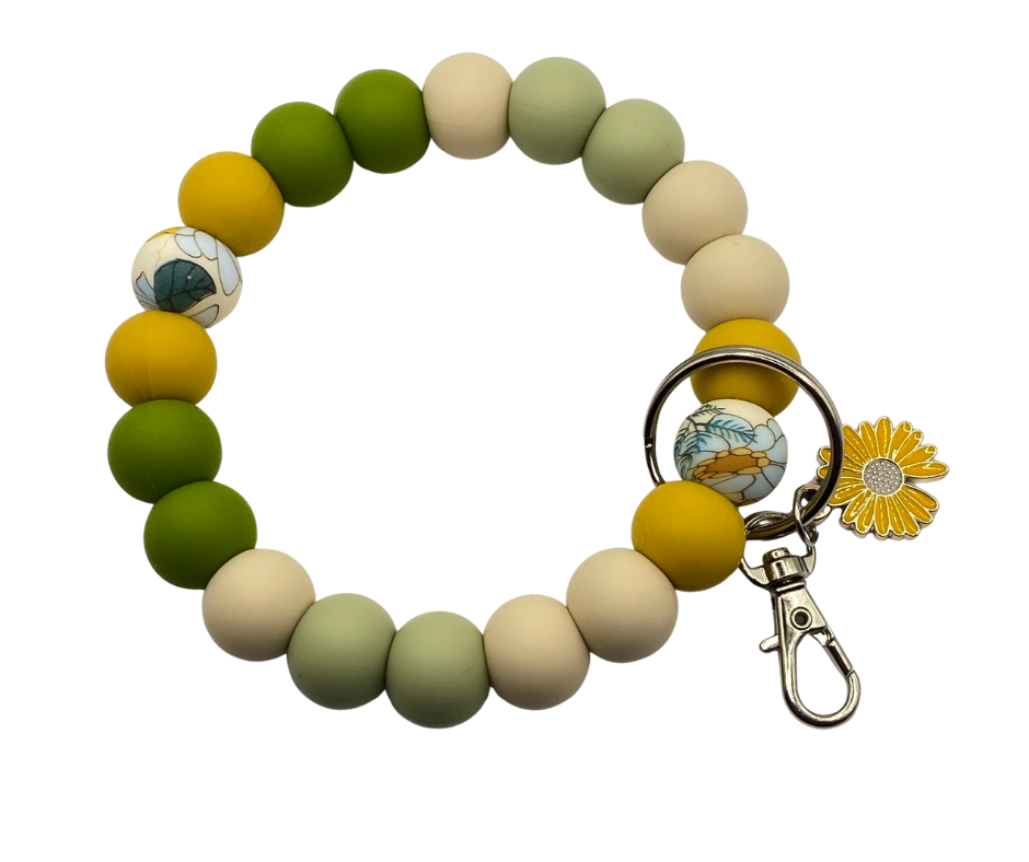 Boho Chic Floral Keychain
