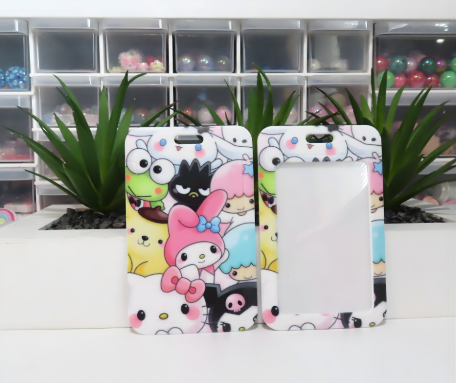 Kawaii Characters Badge Holder