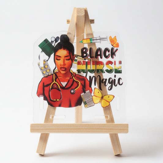 black nurse magic acrylic pen holder