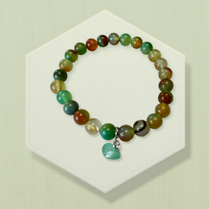 Forest Canopy Agate Bracelet