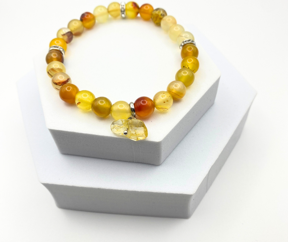 Golden Hour Agate Bracelet