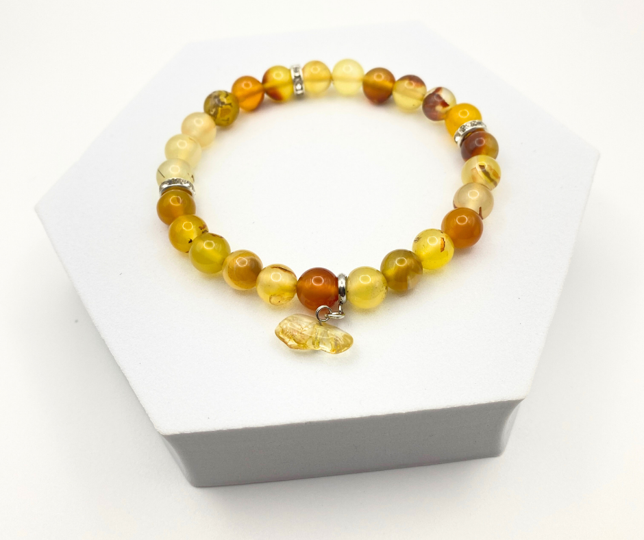 Golden Hour Agate Bracelet