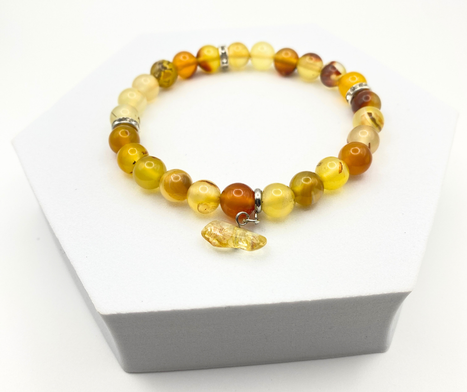 Golden Hour Agate Bracelet