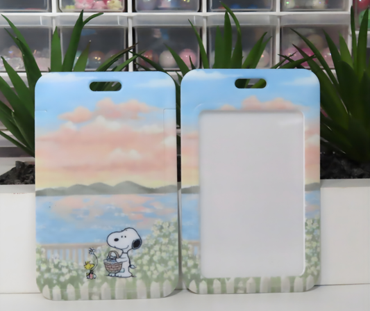 Sunset Garden Beagle Badge Holder
