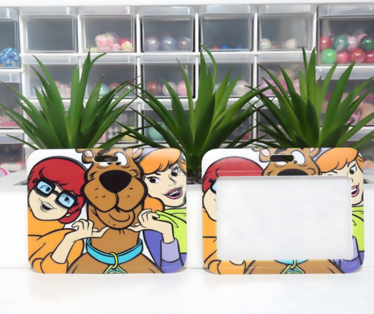 Retro Mystery Cartoon Dog & Friends Badge Holder Cover