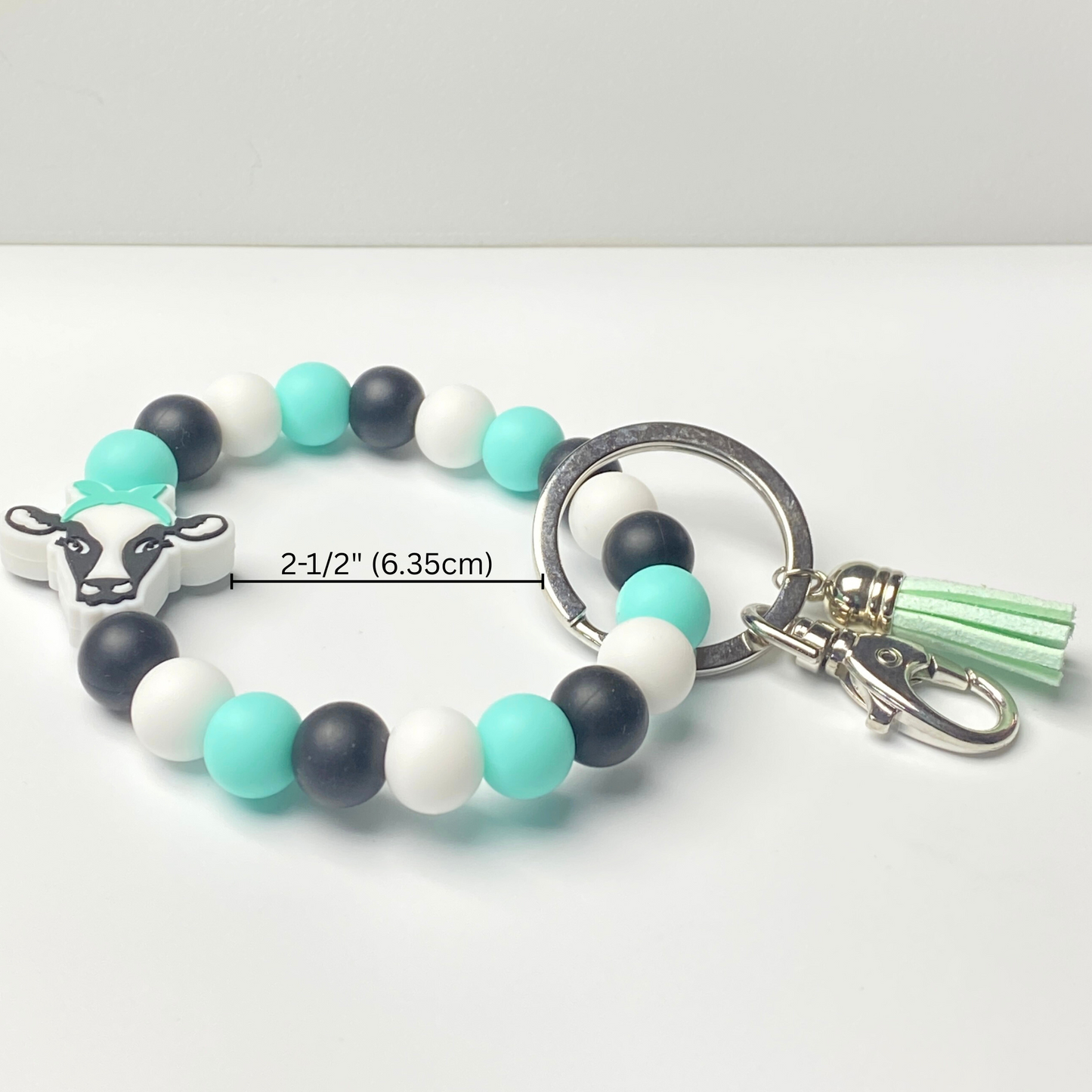 Dairy Cow Head Keychain