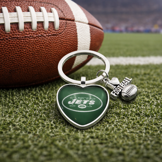 Football Team Keychain with Mini Football Charm