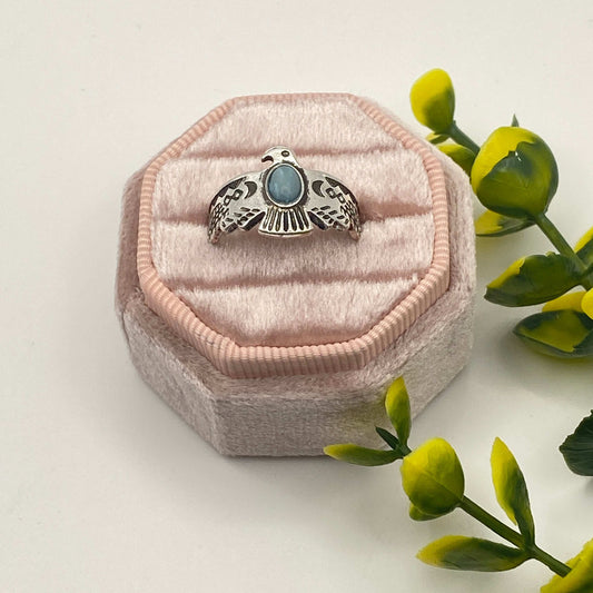 Turquoise Thunderbird Silver Ring