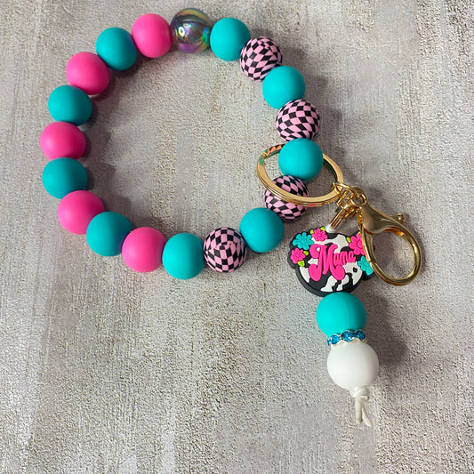 Mama Cow Print Keychain