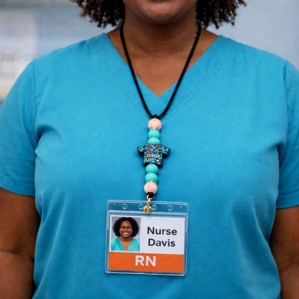 Scrub Life Beaded Lanyard